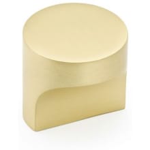 Haniburton 1-1/4" Contemporary Whistle Pinch Solid Brass Luxury Cabinet Knob