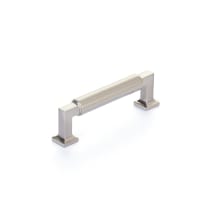 Haniburton 3-1/2" Center to Center Modern Industrial Luxury Barrel Solid Brass Cabinet Handle / Drawer Pull