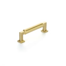 Haniburton 3-1/2" Center to Center Modern Industrial Luxury Barrel Solid Brass Cabinet Handle / Drawer Pull