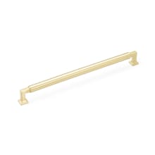 Haniburton 18" Center to Center Modern Industrial Barrel Luxury Solid Brass Appliance Handle / Appliance Pull