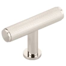 Pub House 2" "T" Bar Diamond Knurled Solid Brass Cabinet Knob