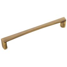 Italian Contemporary 13-3/4" Center to Center Solid Brass Squared Edge Handle Appliance Pull - Made in Italy