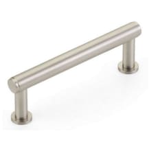 Pub House 3-1/2" Center to Center Smooth Bar Solid Brass Cabinet Pull Cabinet Handle
