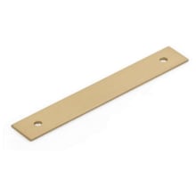 Pub House Rectangular 4" Center to Center Solid Brass Cabinet Pull Backplate