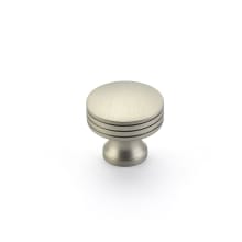 Pack of 25 - Menlo Park 1-1/4" Contemporary Round Flat Top Cabinet Knob with Ridges