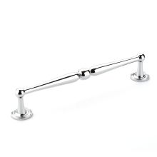 Atherton 8" Center to Center Traditional Knuckled Handle Cabinet Pull - Solid Brass with Knurled Footplates