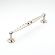 Atherton 8" Center to Center Traditional Knuckled Handle Cabinet Pull - Solid Brass with Knurled Footplates