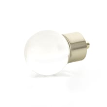 City Lights 1-3/8" Luxury Solid Brass and Glass Globe Ball Cabinet / Drawer Knob