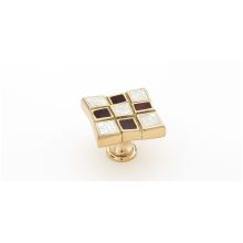 Avalon Bay 1-3/8" Mosaic Square Designer Solid Brass Cabinet Knob with Mother of Pearl Inlays