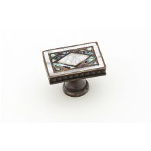 Avalon Bay 1-7/8" Rectangular Designer Mosaic Cabinet Knob with Mother Of Pearl Inlay