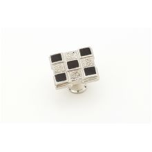 Avalon Bay 1-1/4" Luxury Designer Mosaic Solid Brass Square Cabinet Knob with Mother of Pearl