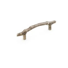 Mountain 4" Rustic Lodge Twig Branch Handle Solid Bronze Cabinet Knob - Made in Italy