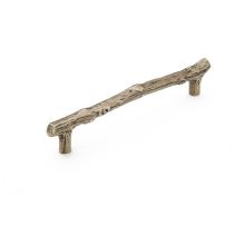 Mountain 6" Center to Center Rustic Branch Handle Solid Bronze Cabinet Pull - Made in Italy