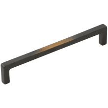 Vinci 8" Center to Center Rustic Contemporary Solid Bronze Cabinet Handle Pull - Made in Italy