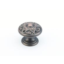 Corinthian Pack of (10) - 1-3/8" Traditional Scrolled Mushroom Solid Brass Cabinet Knobs / Drawer Knobs