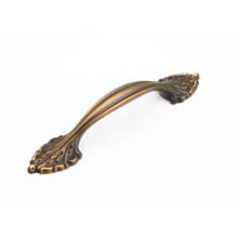 Corinthian Pack of (10) - 3-3/4" Center to Center Traditional Classic Solid Brass Cabinet Handles / Drawer Pulls