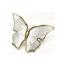 Nature 1-1/2" Center to Center Designer Butterfly Solid Brass Cabinet Pull Drawer Pull with Mother of Pearl Inlay