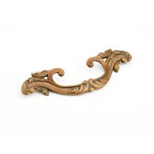 French Court 5-3/8" Center to Center Old World Traditional Swag Solid Brass Cabinet Handle