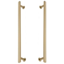 Heathrow 18" Center to Center Back to Back Solid Brass Cabinet Handles / Back to Back Door Pulls
