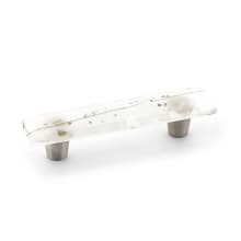 Ice 3" Center to Center Modern Decorative Glass Bar Cabinet Handle / Drawer Pull - Made in USA