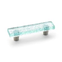 Ice 3" Center to Center Modern Decorative Glass Bar Cabinet Handle / Drawer Pull - Made in USA
