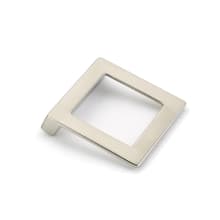 Finestrino 1-1/4" Center to Center Modern Open Square Finger Cabinet Pull - Made in Italy