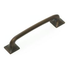 Northport 5" Center to Center Contemporary Rounded Cabinet Handle Pull with Square Footplates