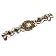 Heirloom Treasures 5" Center to Center Butterfly Solid Brass Cabinet Pull Handle / Drawer Handle with Mother of Pearl and Shell Inlays