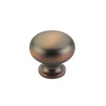 Country 1-1/4" Solid Brass Traditional Mushroom Round Smooth Luxury Cabinet Knob / Drawer Knob
