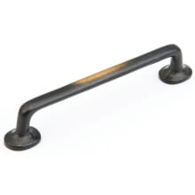 Mountain 6" Center to Center Rustic Handle Solid Bronze Cabinet Pull - Made in Italy