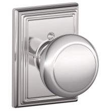 Andover Non-Turning One-Sided Dummy Door Knob with the Decorative Addison Rose