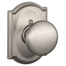 Plymouth Non-Turning One-Sided Dummy Door Knob with the Decorative Camelot Rose