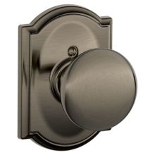 Plymouth Non-Turning One-Sided Dummy Door Knob with the Decorative Camelot Rose