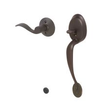 Right Handed Front Entry Handleset with an Accent Lever from the Plymouth Collection
