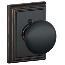 Plymouth Non-Turning One-Sided Dummy Door Knob with Decorative Addison Rosette