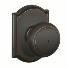 Andover Privacy Door Knob Set with Decorative Camelot Trim