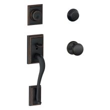 Addison Collection Double Cylinder Entrance Handleset with Andover Interior Knob
