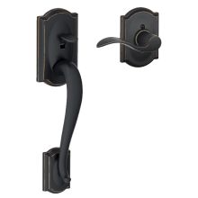 Camelot Lower Handle Set for Schlage Deadbolts with Right Handed Accent Interior Lever and Decorative Camelot Rose