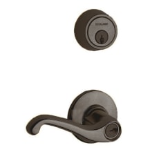 Flair Left Handed Commercial Double Locking Interconnected Entrance Deadbolt and Latch Door Lever Set