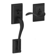 Addison Lower Handle for Schlage Deadbolts with Right Handed Accent Interior Lever and Decorative Addison Rose