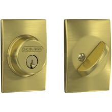 Single Cylinder Keyed Entry Grade 1 Deadbolt with Decorative Century Rose from the B-Series