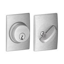 Single Cylinder Keyed Entry Grade 1 Deadbolt with Decorative Century Rose from the B-Series