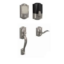 Encode WiFi Enabled Electronic Keypad Deadbolt with Left Handed Camelot Entry Handleset and Accent Lever