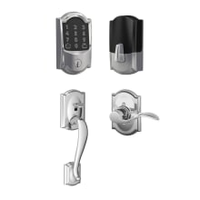 Encode WiFi Enabled Electronic Keypad Deadbolt with Right Handed Camelot Entry Handleset and Accent Lever