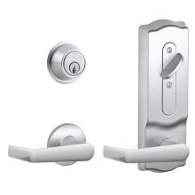 CS200-Series Commercial Grade 2 Interconnected Saturn Entry Lever Set and Full Interchangeable Core Deadbolt with Camelot Escutcheon