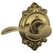 Accent Left Handed Non-Turning One-Sided Dummy Door Lever with Decorative Brookshire Trim