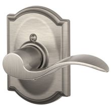 Accent Right Handed Non-Turning One-Sided Dummy Door Lever with Decorative Camelot Trim
