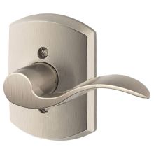Accent Right Handed Non-Turning One-Sided Dummy Door Lever with Decorative Greenwich Trim