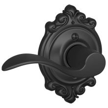 Accent Left Handed Non-Turning One-Sided Dummy Door Lever with Decorative Brookshire Trim