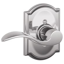 Accent Left Handed Non-Turning One-Sided Dummy Door Lever with Decorative Camelot Trim